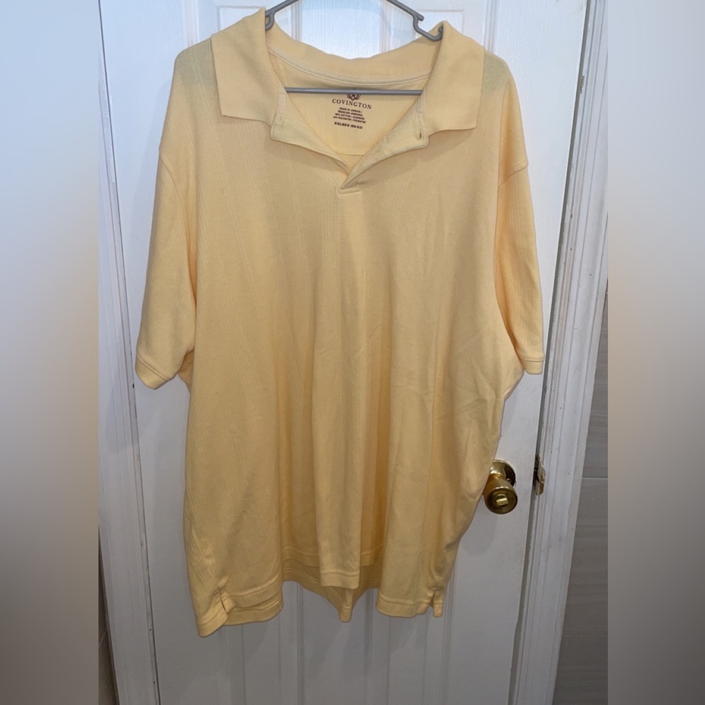 Covington light yellow short sleeve polo size XXL